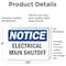 Signmission Electrical Main Shutoff, 10 in W x Rectangle, Vinyl Decal OS-2PACK-NS-D-710-L-11662 - alternate 5